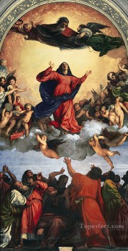 Asunción de la Virgen Tiziano Pinturas al óleo